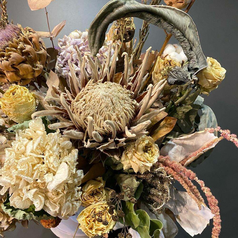 Шляпная коробка из сухоцветов Nature Шляпная коробка из сухоцветов Nature